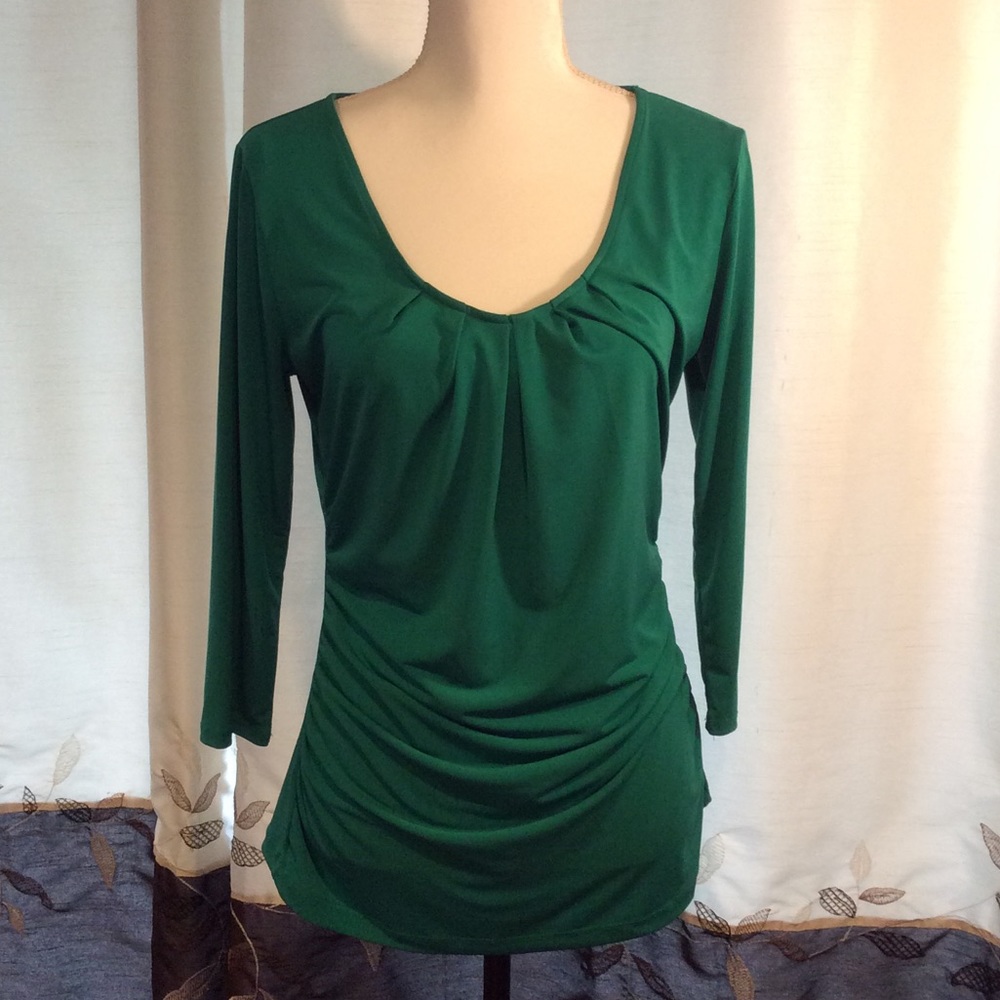 NY&Co Green 3/4 Sleeve Blouse